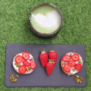 Tartine fraises thé matcha Nutrition